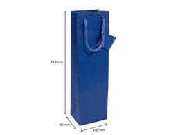 Cadeautas Sigel fles, ultramarijn blauw, matte lak, cadeaukaartje, papier, 157 g,