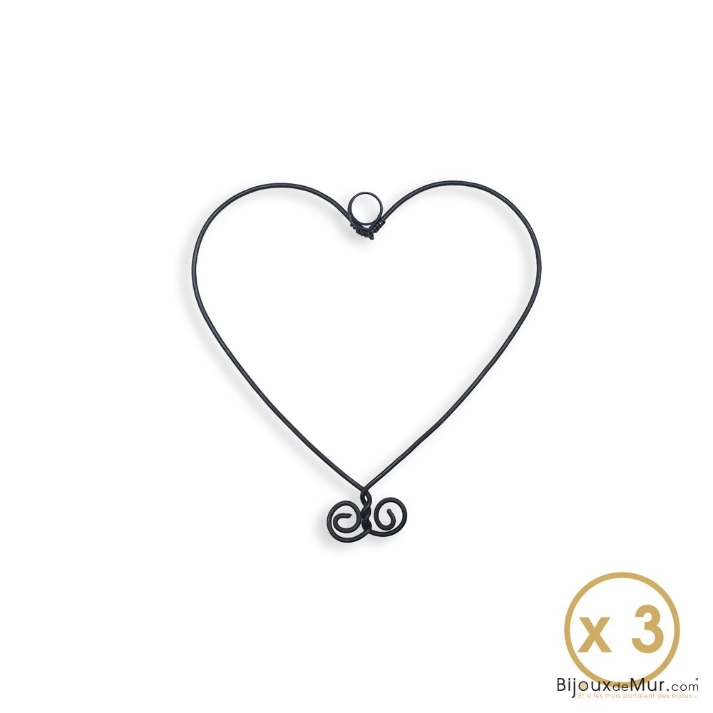 Wire shape “Trio Coeurs Petits” (set of 3)