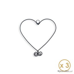 Wire shape “Trio Coeurs Petits” (set of 3)