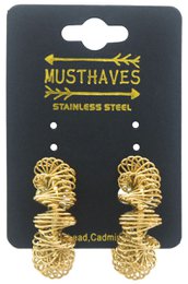 B-E10.1 E041-051G S. Steel Earrings 3.5cm
