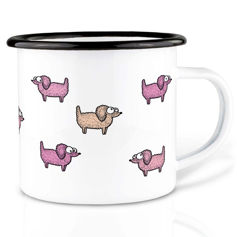 Emailletasse – Pudel Rudel