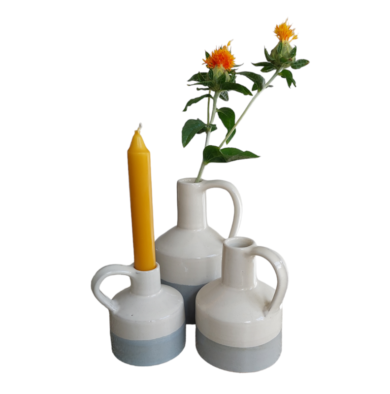 Vase M Gris/blanc 200-061