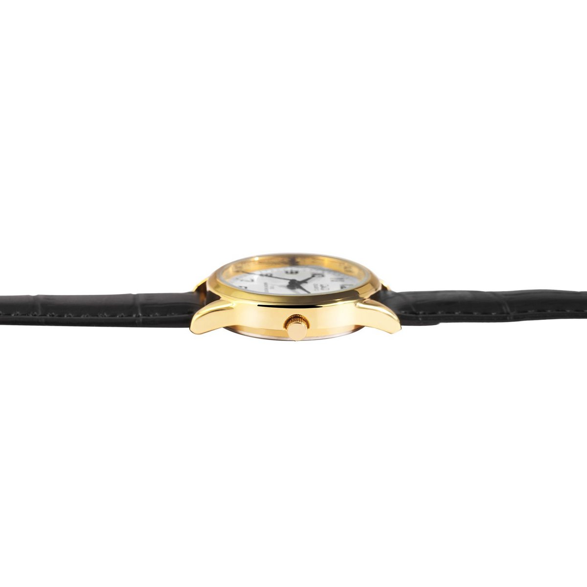 Orologio da donna Q&Q, Ø 30 mm, similpelle, nero/oro