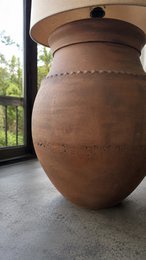 Terracotta rustik gulvlampe N°54