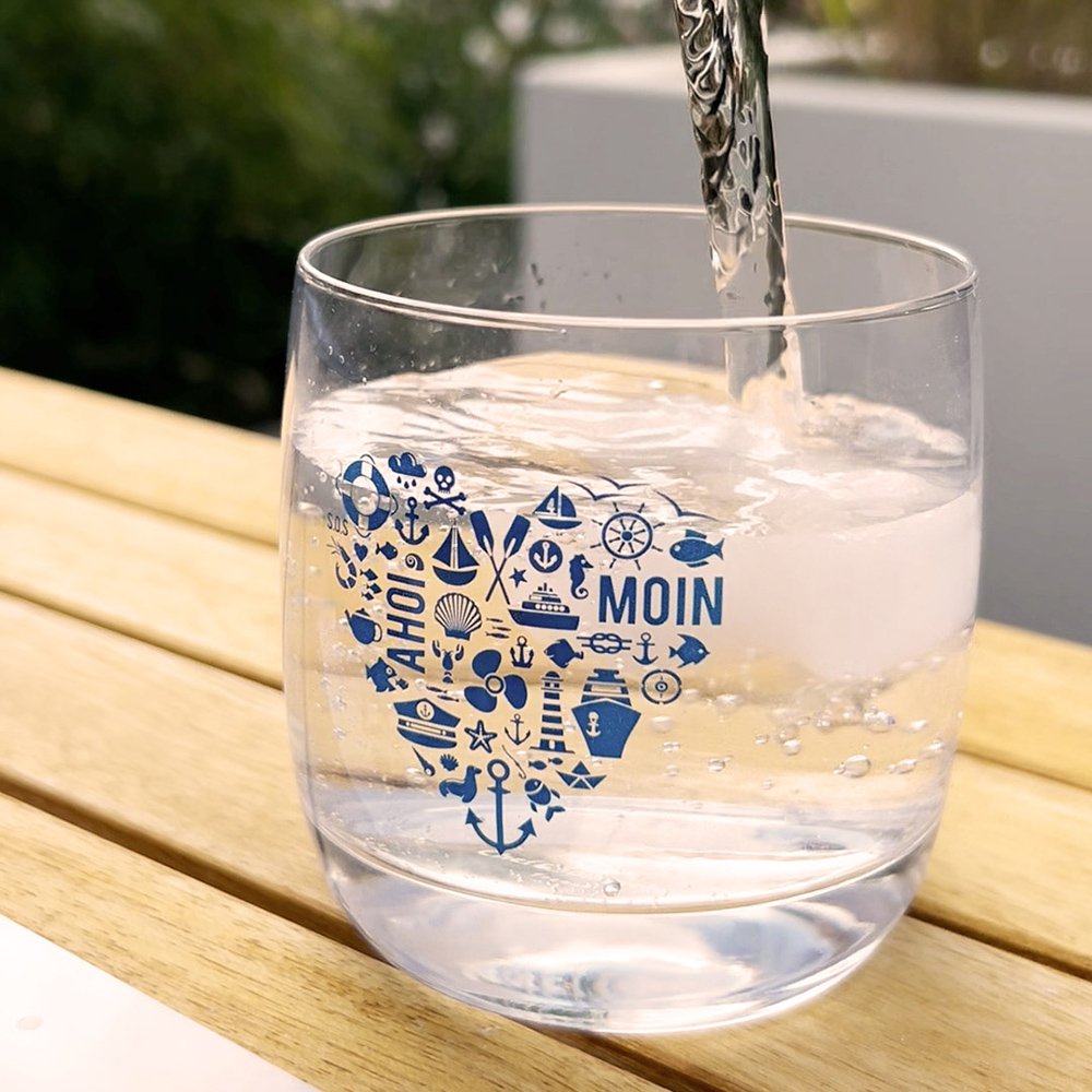 Verre à whisky en cristal « Nordic by Heart » – design maritime, fabriqué dans l'UE