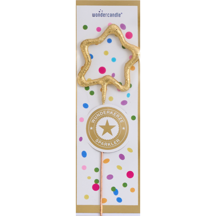 Stern Tricolor gold silber rosé Wondercandle® mini
