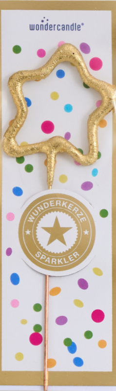 Stern Tricolor gold silber rosé Wondercandle® mini