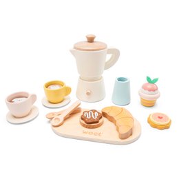 Perkolator kaffesæt i træ