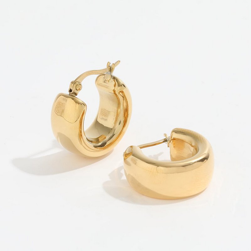 Annalynn - Thick Hoop Earrings