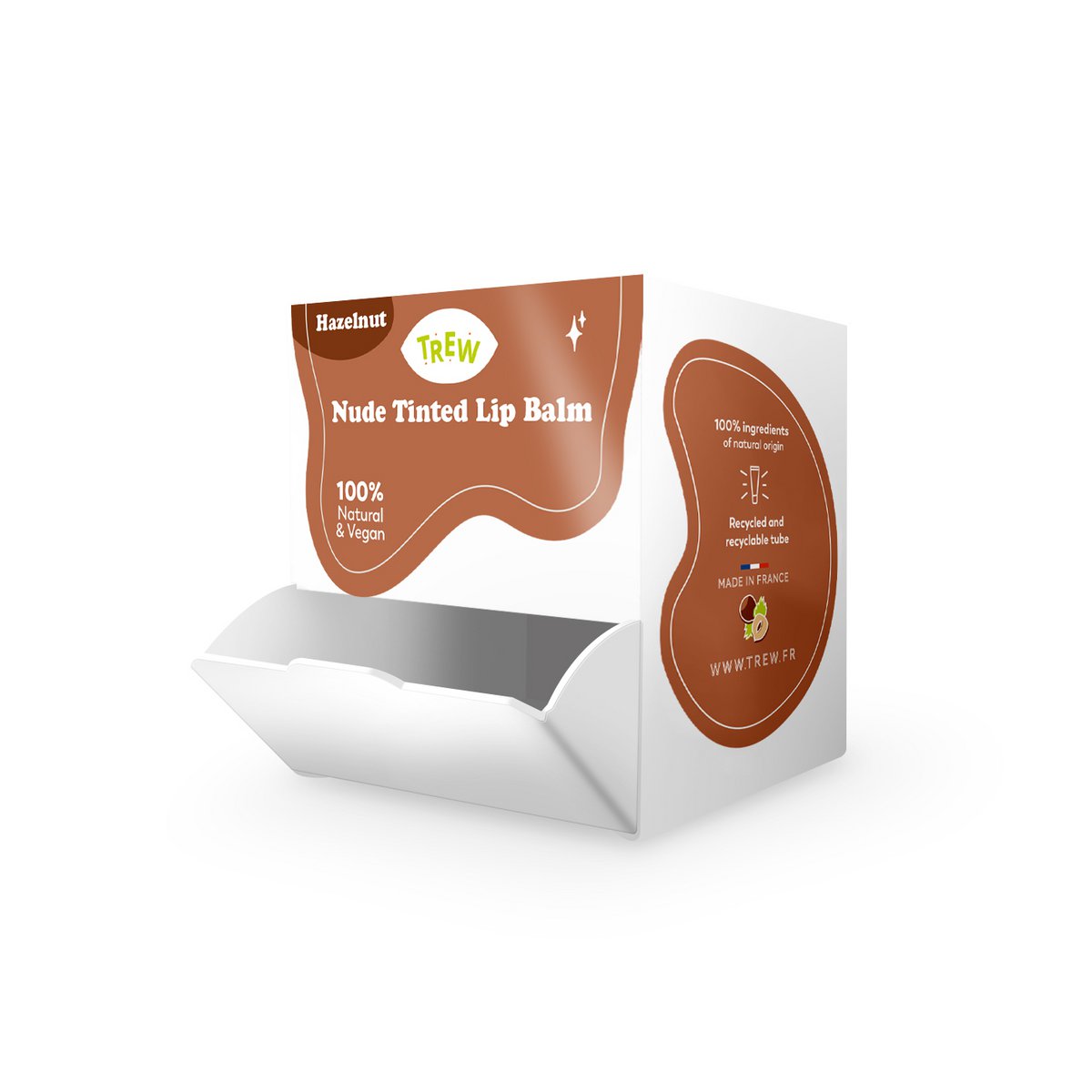 Distrib Nude Baume à Lèvres Teinté Noisette 100% Naturel et Vegan