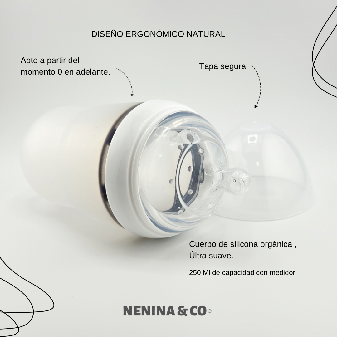 Biberon de qualité Dusty White Nenina & Co