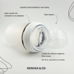 Biberon de qualité Dusty White Nenina & Co