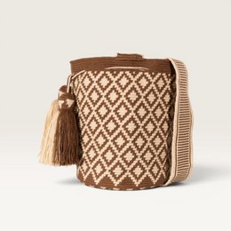 Geometrisk crossbody M | Mokka