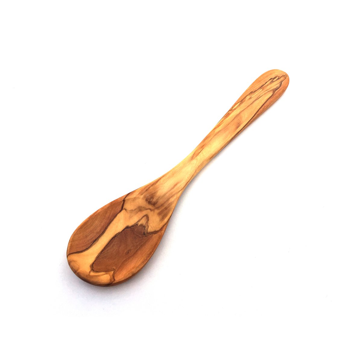 Łyżka do gotowania szeroka rączka 30 cm płaska wykonana z drewna oliwnego