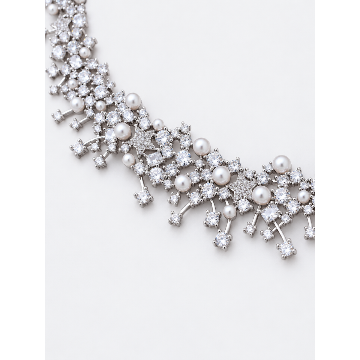 Sternenlicht-Perlen-Brautschmuck-Set