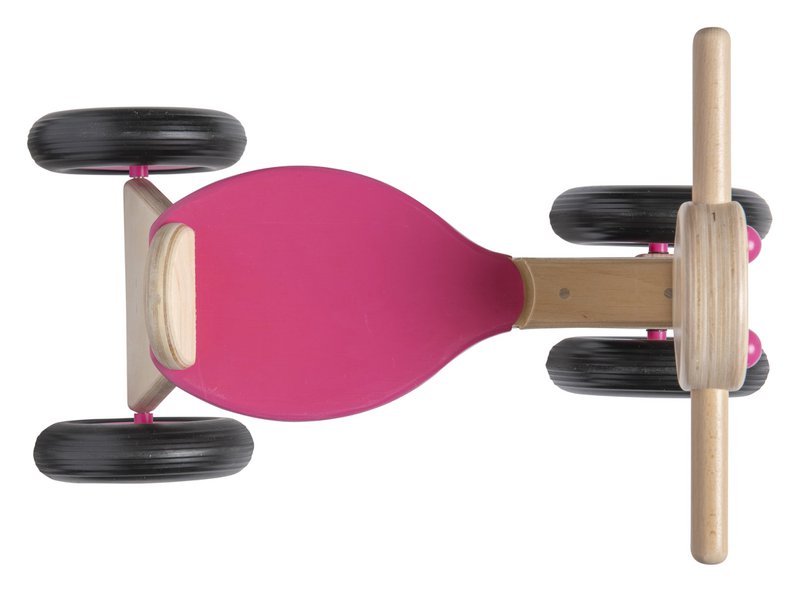 Van Dijk Toys Berken Houten Balance Bike fra 1 år - Pink