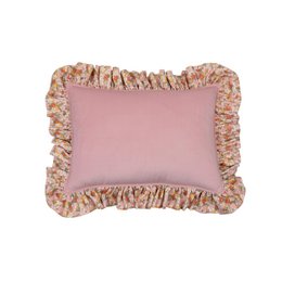Decorative pillow with frill "green garden"