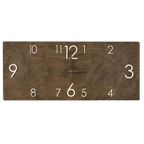 Wanduhr, Große Wanduhr aus Holz