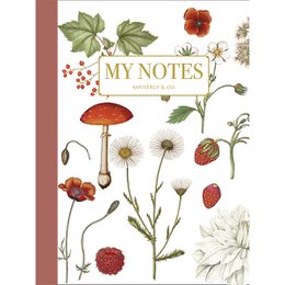 Note Booklet - Red floral