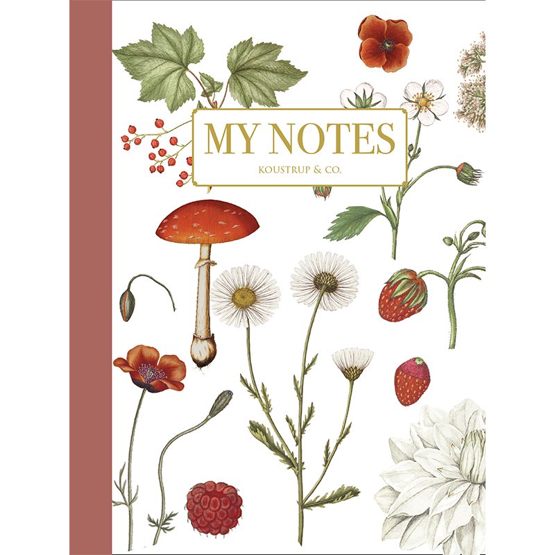 Note Booklet - Red floral