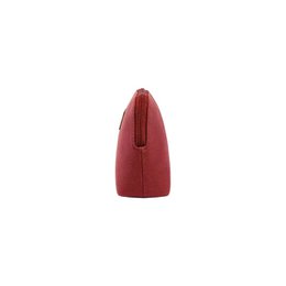 K0026XB | Pochette for Woman in Canvas/Genuine Full Grain Volanata Leather - Color Bordeaux/Dark Brown. Zip closure. Dimensions: 17 x 13 x 6.5 cm - Packaging: Tnt bag