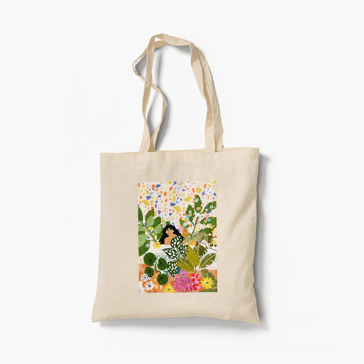 Badning med blomster - Økologisk mulepose