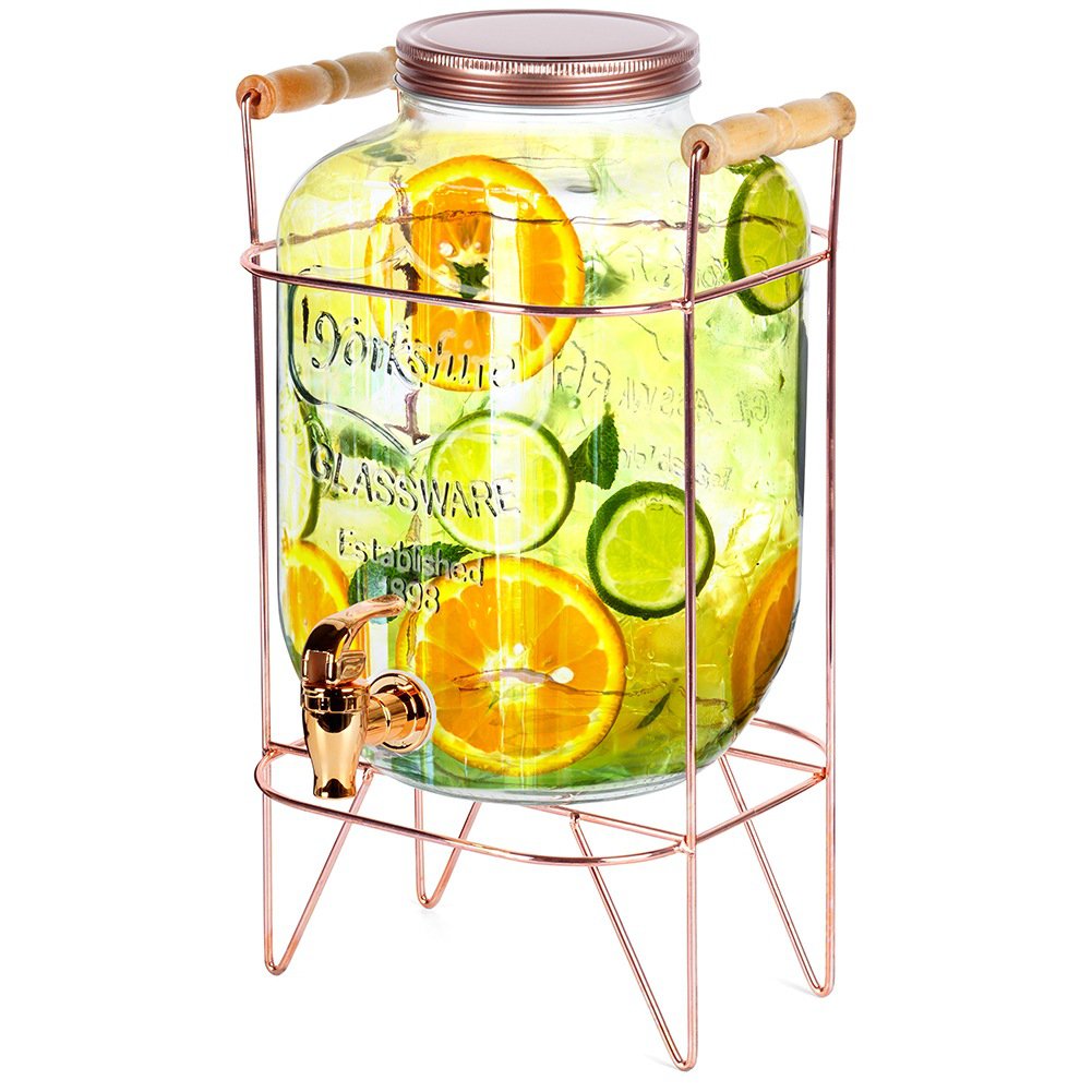 Dispenser with Tap and Stand Gold 5.5 l