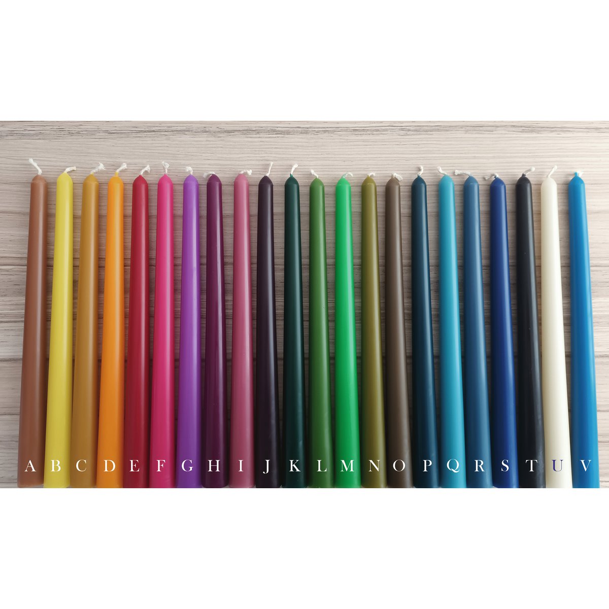 Pastelfarve 10" Bivoks Taper Candle - Lav din farveblanding