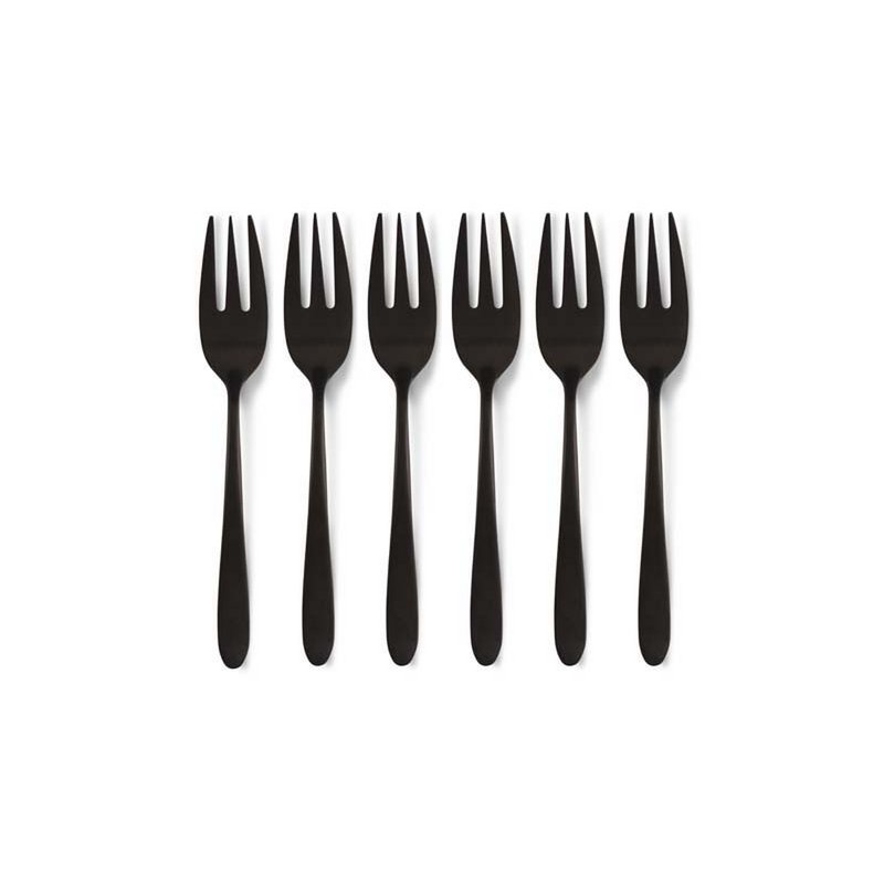 Set/6 Cake Forks Matt Black