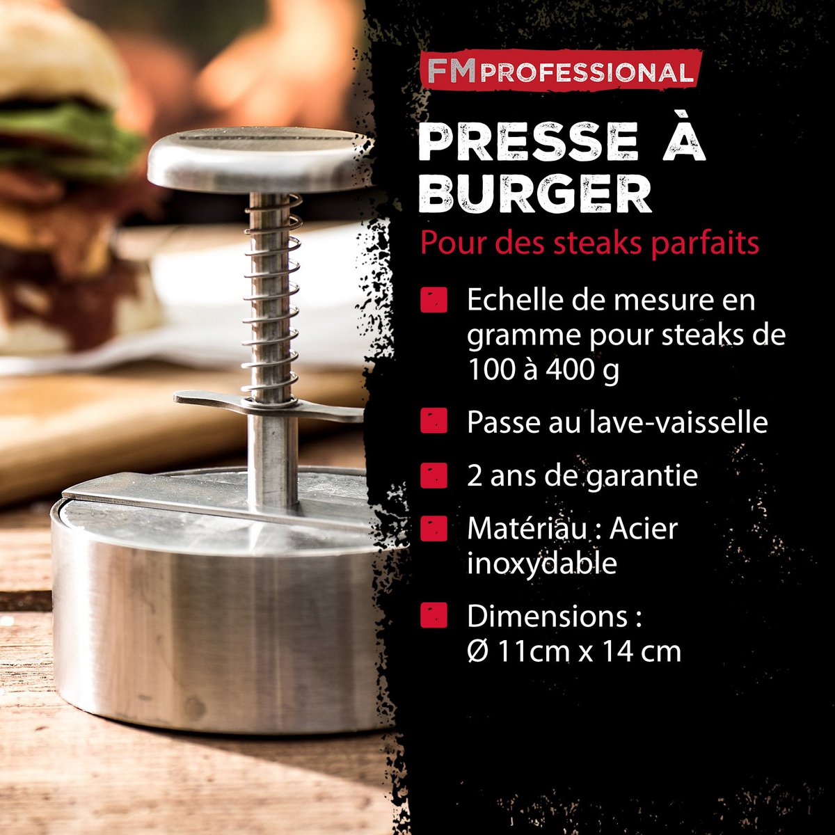 FM Professional Hamburger 2-Piece Set