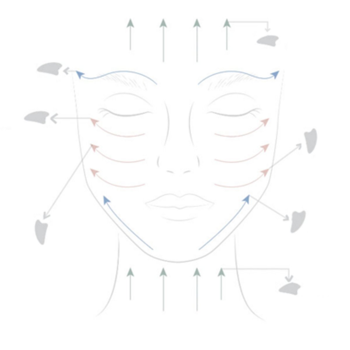 Set of 11 + 1 Free - Champi Gua Sha in Black Serpentine