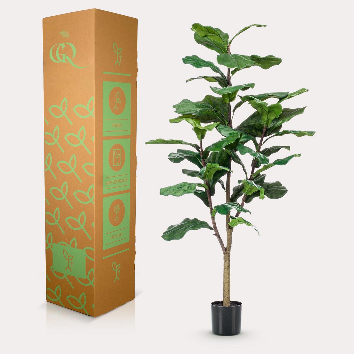 fake tobacco plant Artificial plant - Ficus Lyrata - Tobacco plant - 120 cm Online Wholesale
