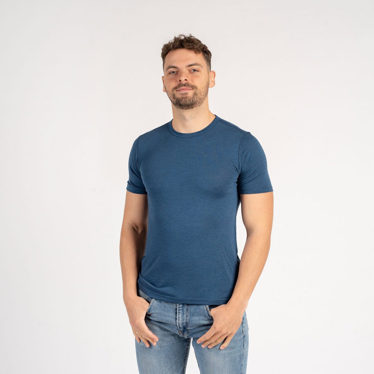 Men's Merino 160 Short Sleeve Crew Denim
