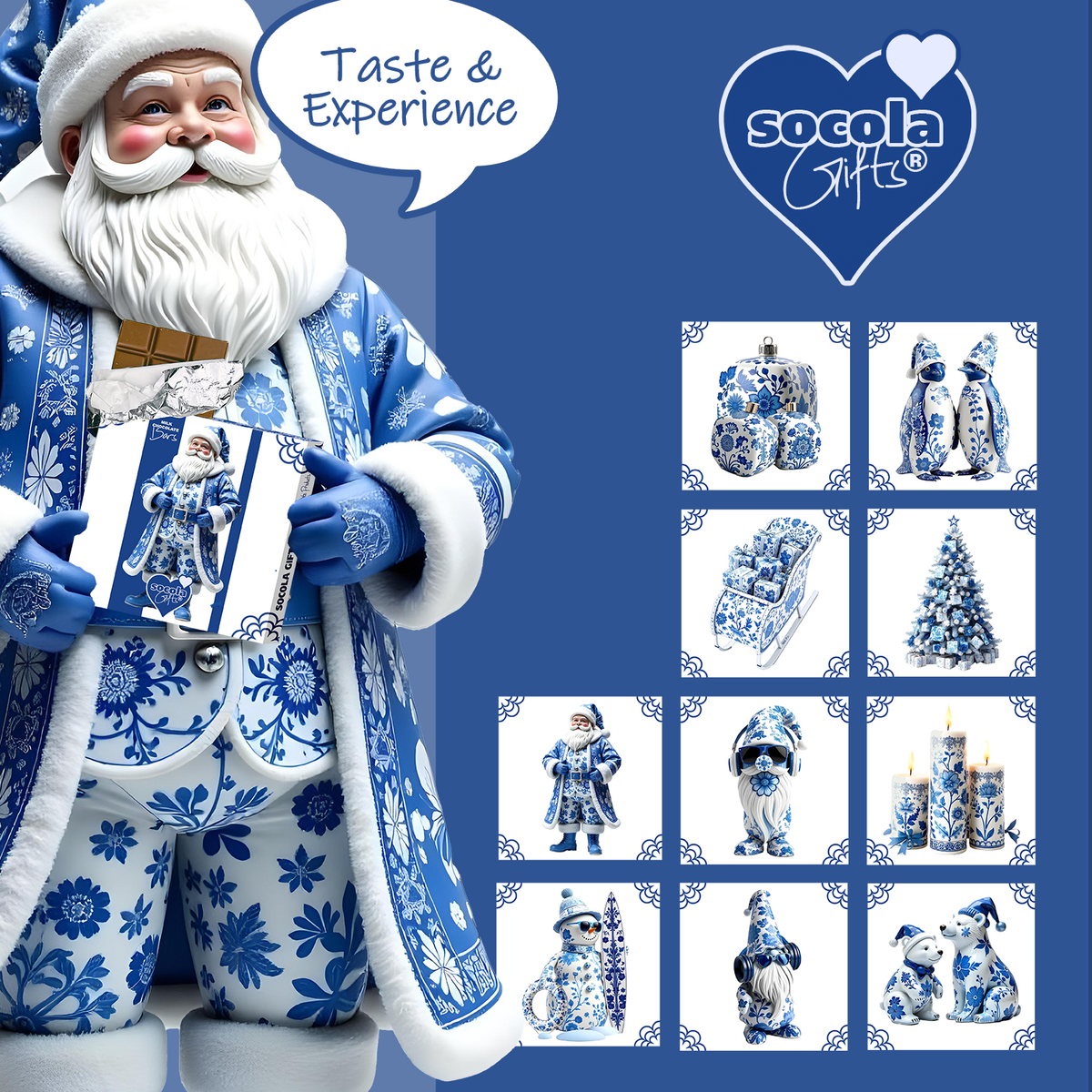 Socola chocolade 200 gram tabletten "ASSORTI" (10x1 pcs) Xmas giftbox