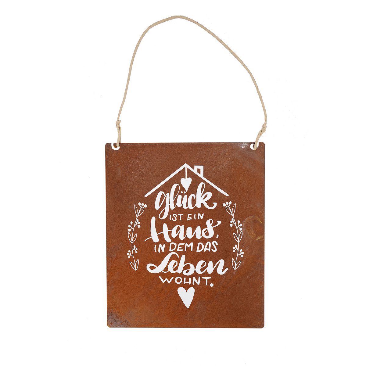 Patine plaque bonheur/maison