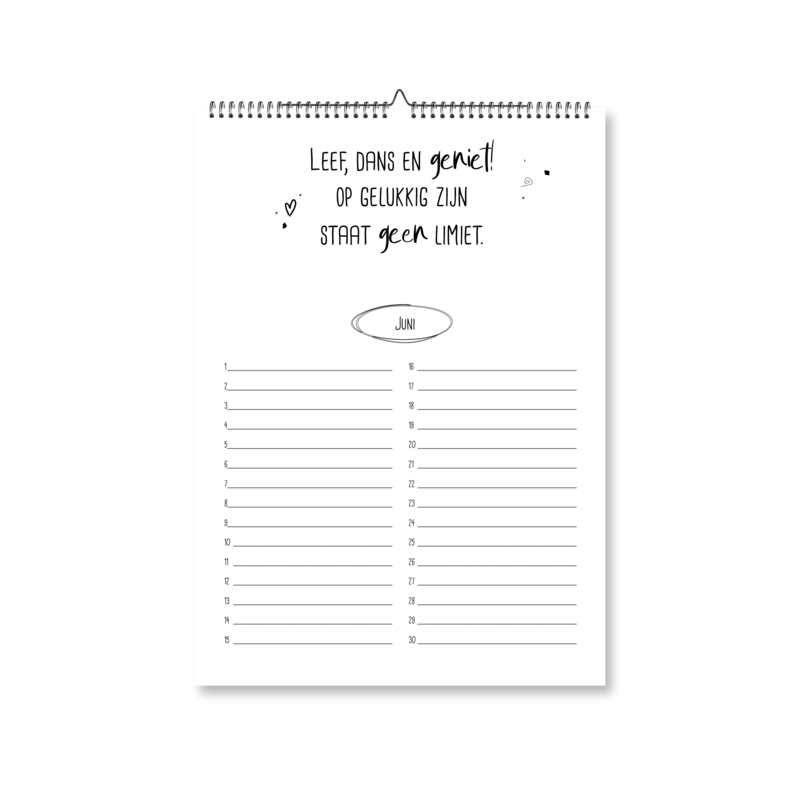 calendario compleanno A4