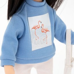 Soft toy, Sweet Sister - Lilu in a Light Blue Sweatshirt + bonus accessories set (35cm)