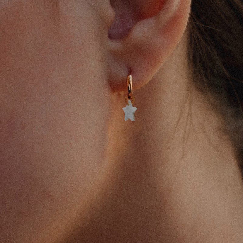 Mother of Pearl Star Earrings