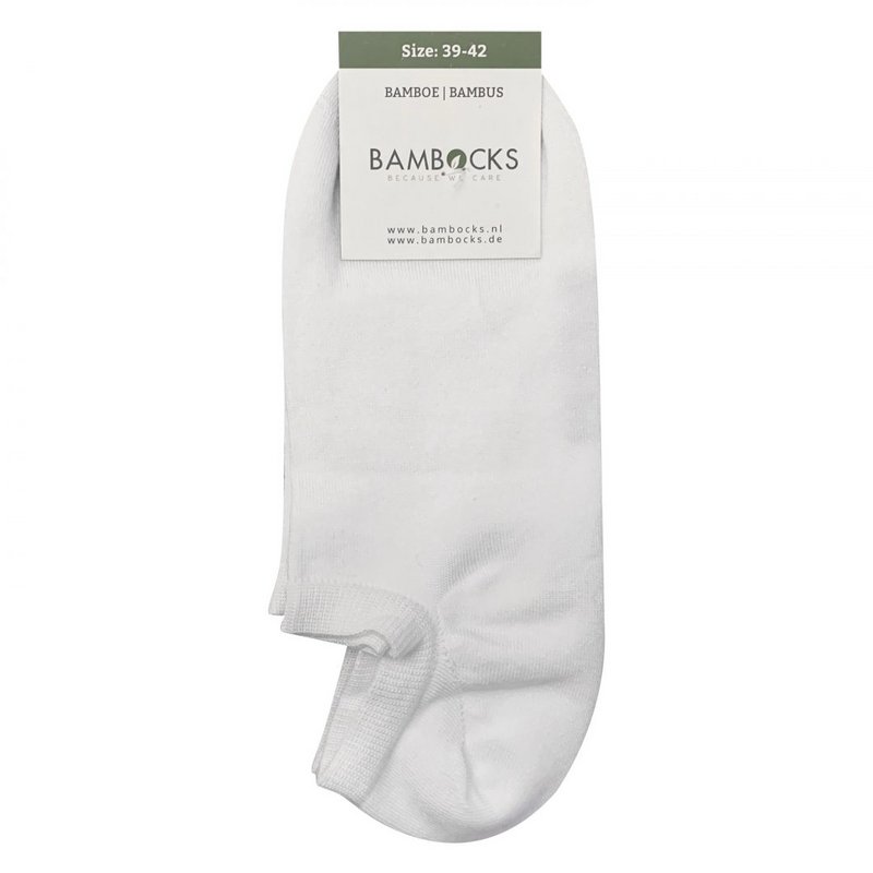 Bambocks Bambus No Show Sneaker Sokker 4 par Hvide