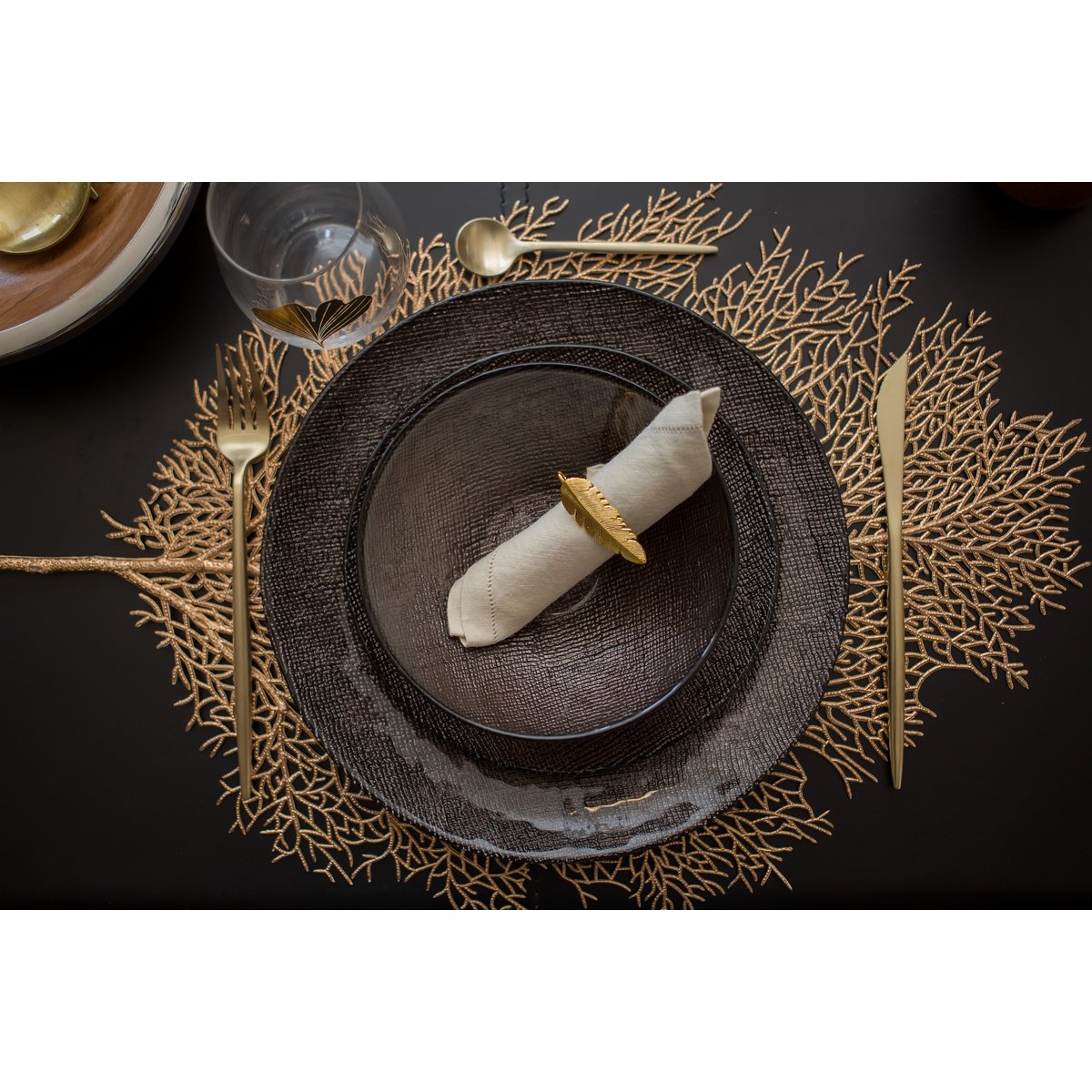 Piatto foglia d'oro