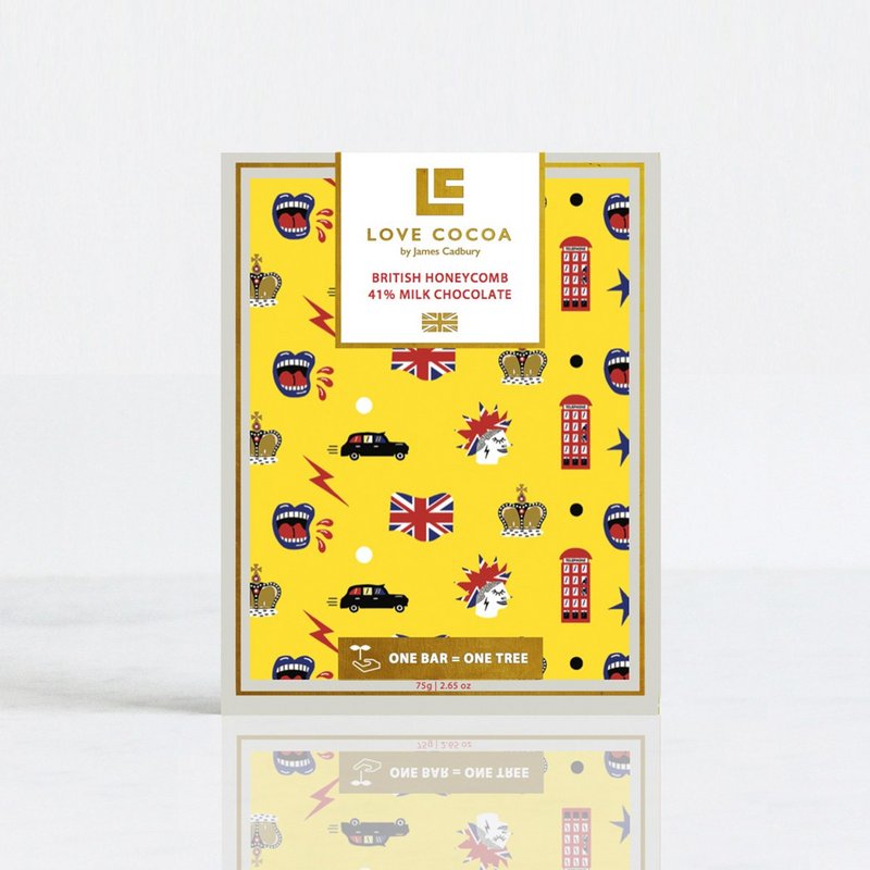 London Edition: British Honeycomb 41% Milk Chocolate Bar
