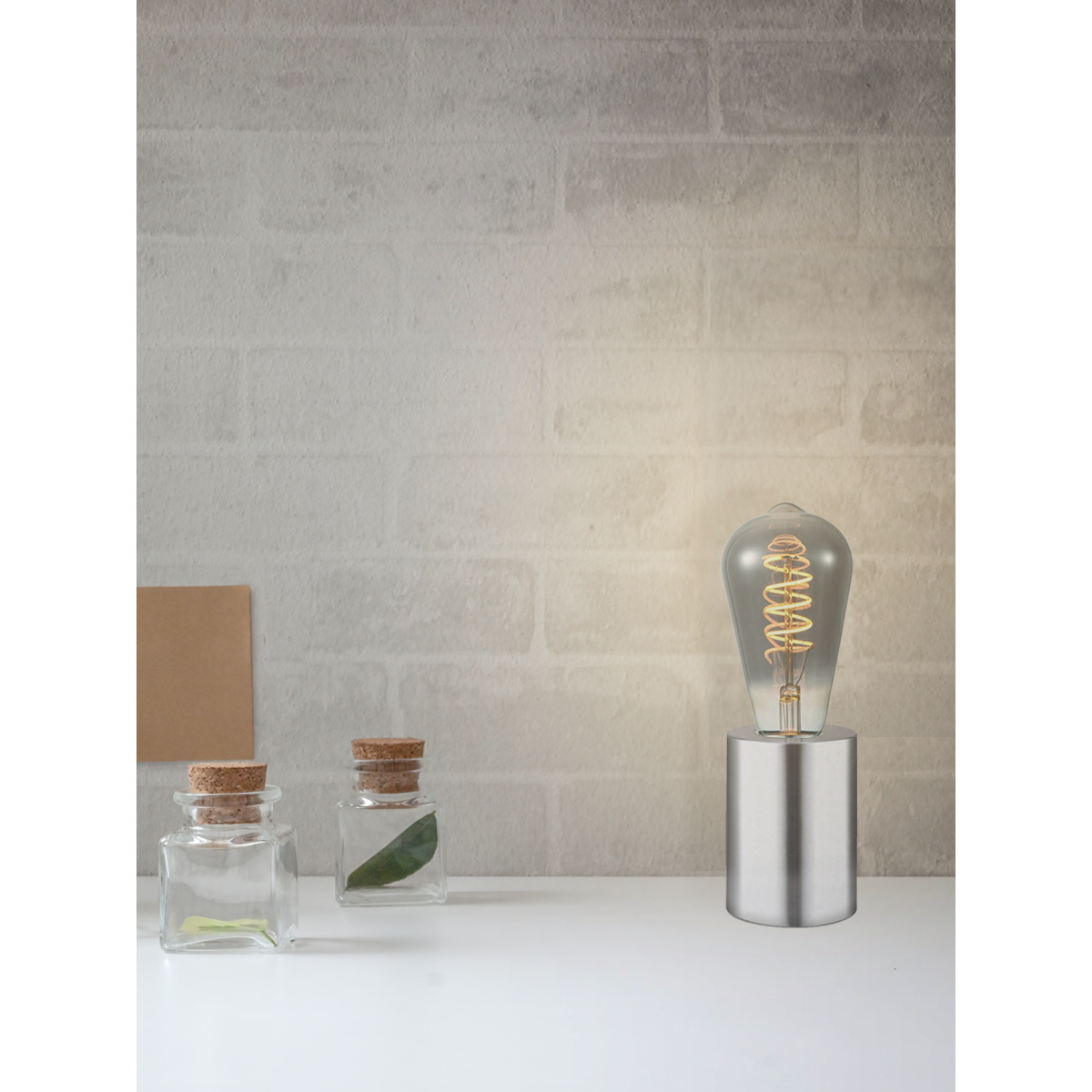 Home Sweet Home table lamp Dry Rond - brushed steel - 7.5/7.5/10cm
