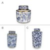Blumenvase aus blauem und weißem Porzellan (für die Küche und das Zuhause)
