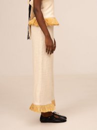 Noctis broek van stro met franjes