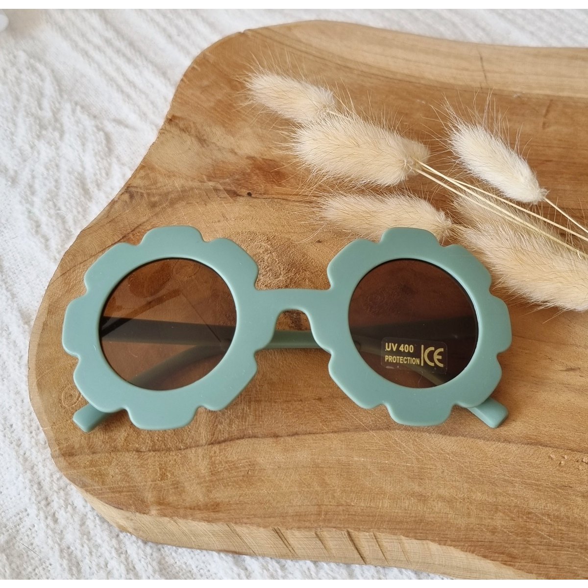 Baby and children's sunglasses UV400 flower - Sage