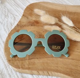 Baby- und Kindersonnenbrille UV400 Blume – Salbei