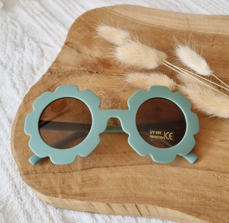 Baby and children's sunglasses UV400 flower - Sage