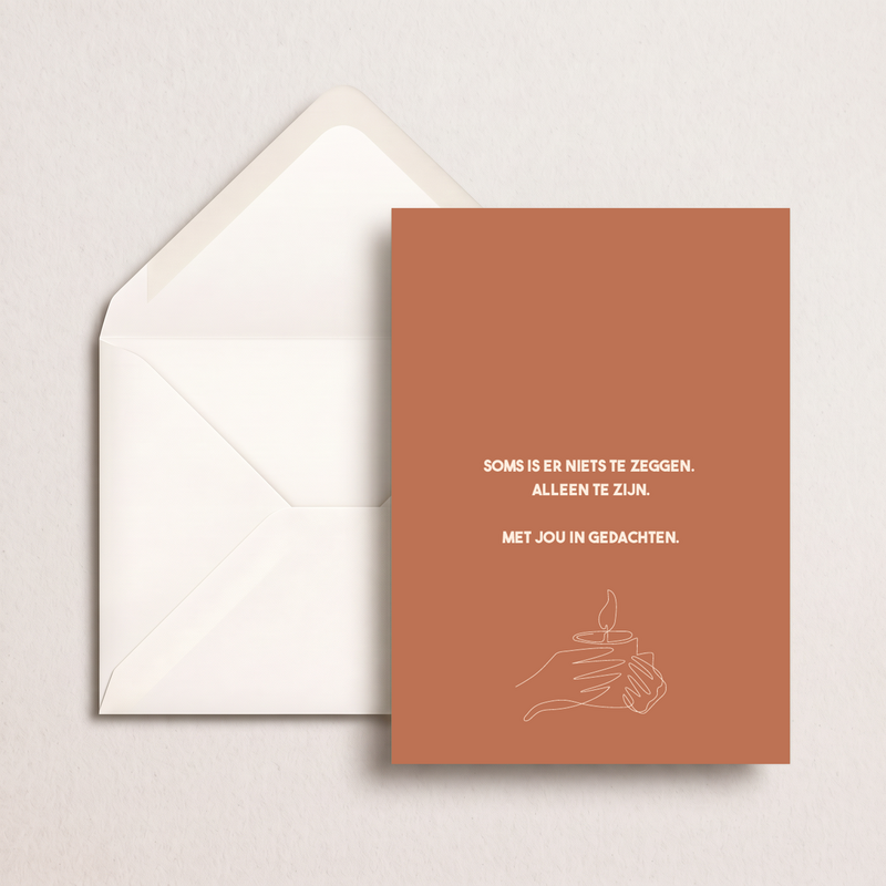 Funeral card | Sometimes there is nothing to say, to be alone 