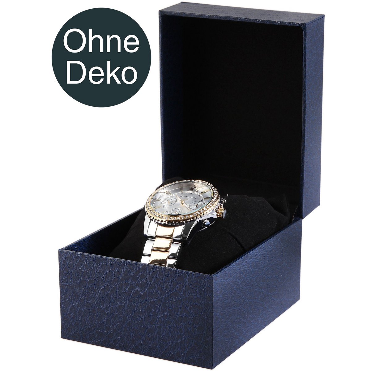 Caja plegable para relojes, cartón, azul, 7,5 cm x 9 cm x 11 cm