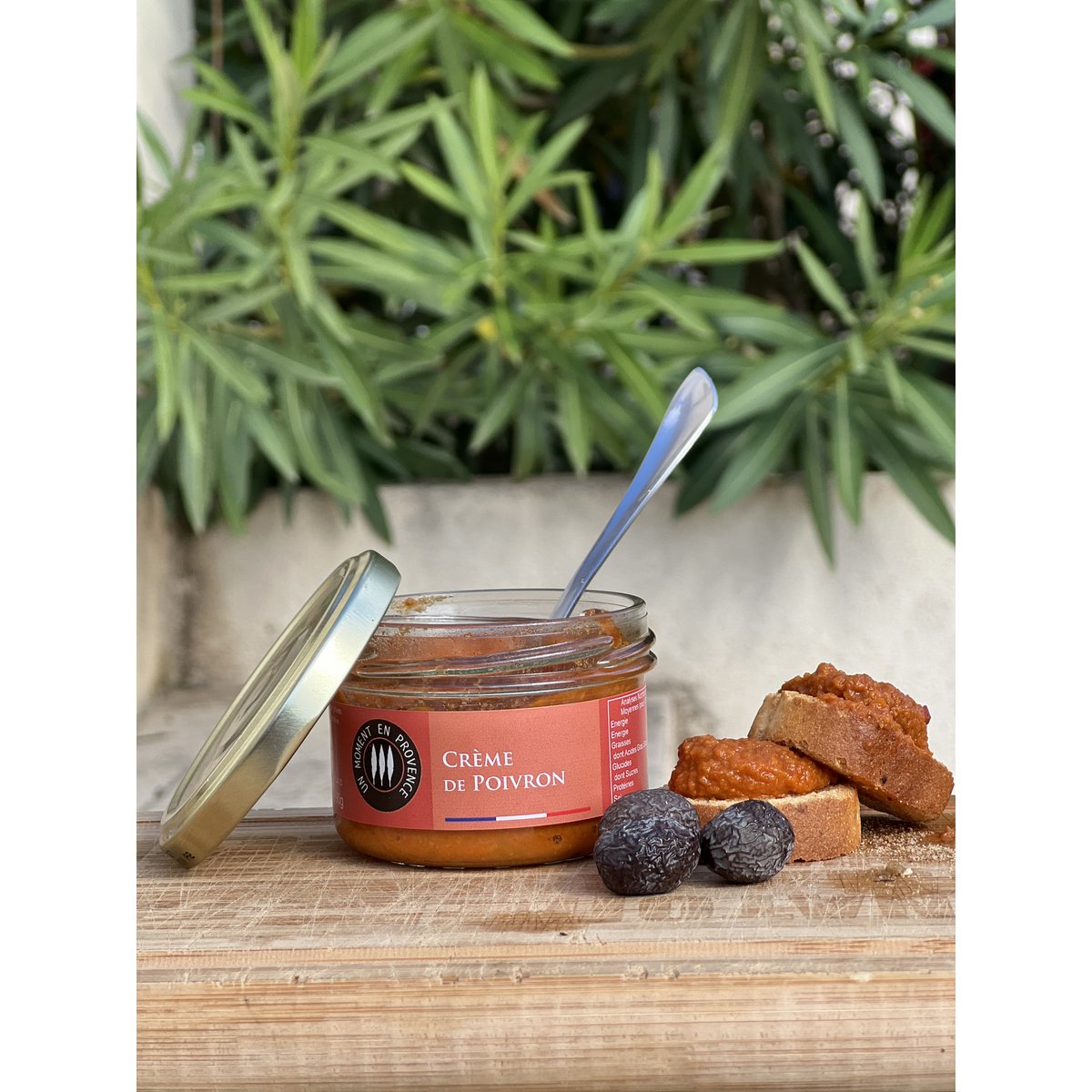 Pepercrème met groene olijven uit Frankrijk: frisheid en lichtheid in 90 g 🌶️✨